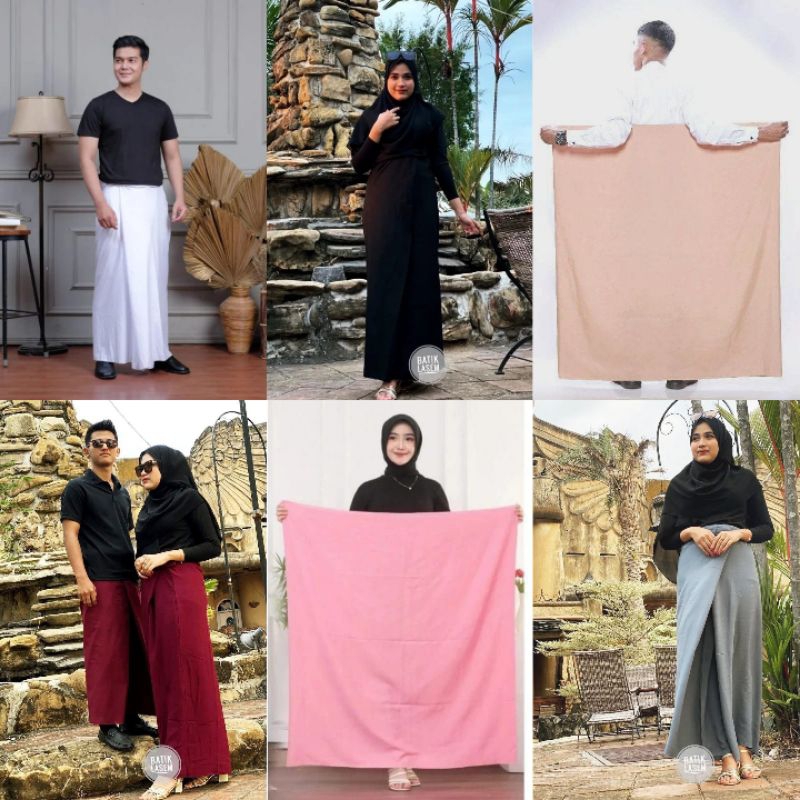 Sarung POLOS Bahan Santung Gloyor Rayon Ukuran ABG  / Sarung Santri/ Sarung putri / Sarung lukis