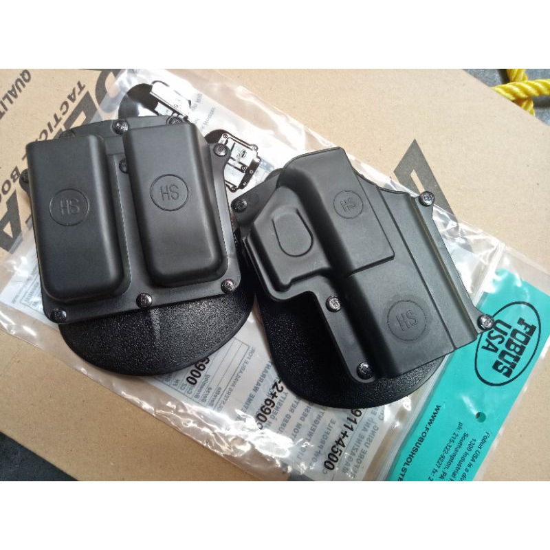Promo Holster Fobus Hs Berserta Pouch Magazin/Sarung Pouch Hs 9 Sdh Berikut Pouch Magazin