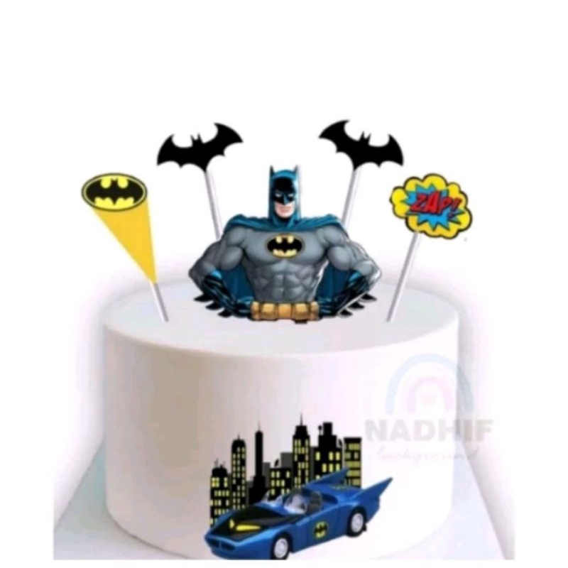 Topper Zoom Batman, Topper cake, Hiasan kue ulang tahun
