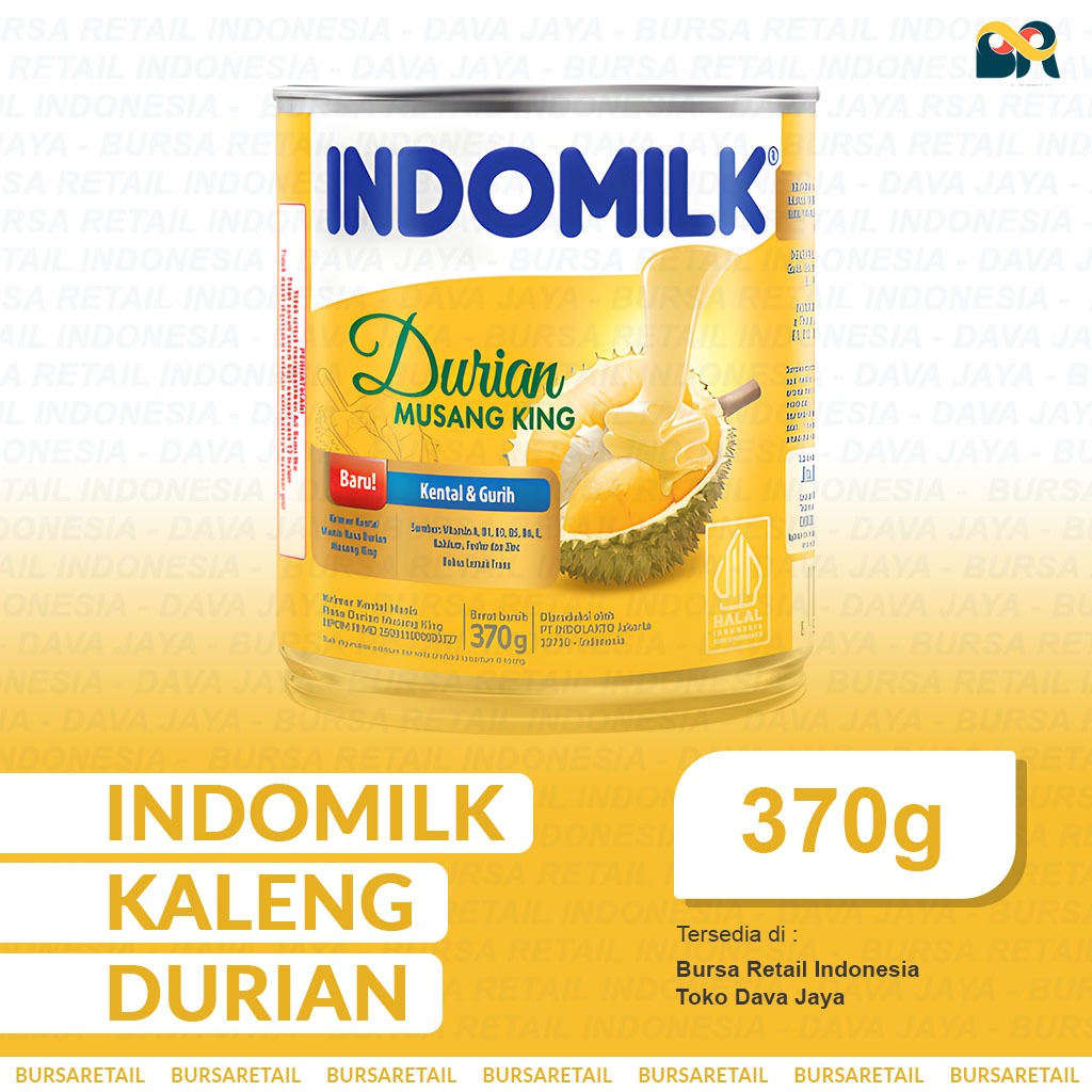 

INDOMILK KALENG DURIAN MUSANG KING 370Gr | BURSARETAIL