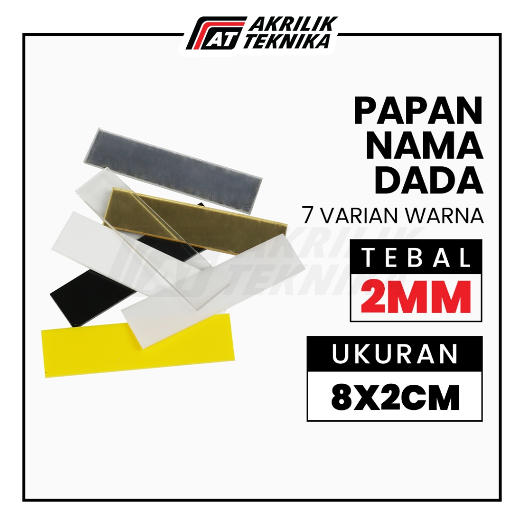 

Akrilik Papan Nama Dada Acrylic Name Tag - Varian Warna