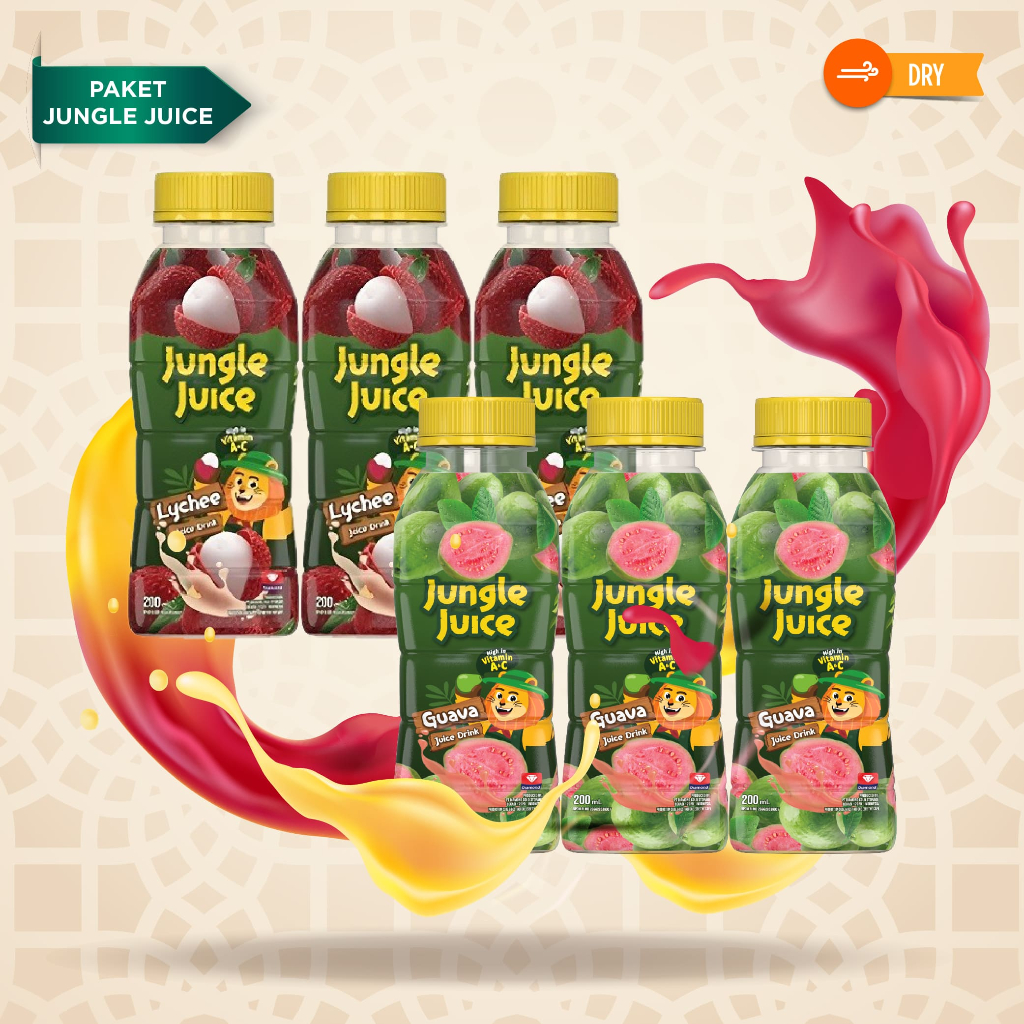 

PROMO PAKET JUNGLE JUICE 200 ML RASA LYCHEE & GUAVA @3PCS