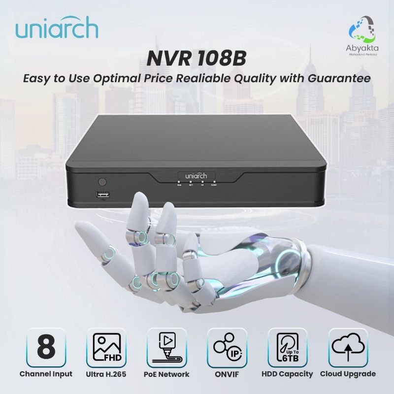 NVR CCTV 8 Channel Uniarch
