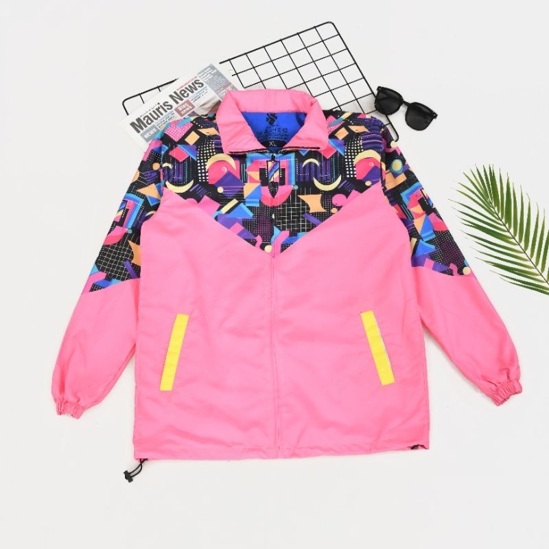Jaket running vintage 80/90s LONGSTREET MISSY patterned