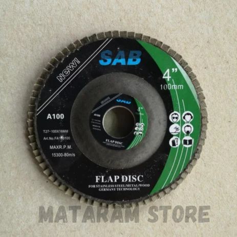 SAB Amplas Susun 4 Inch A180 / Flap Disc 4"/ Amplas Gerinda 4" A180