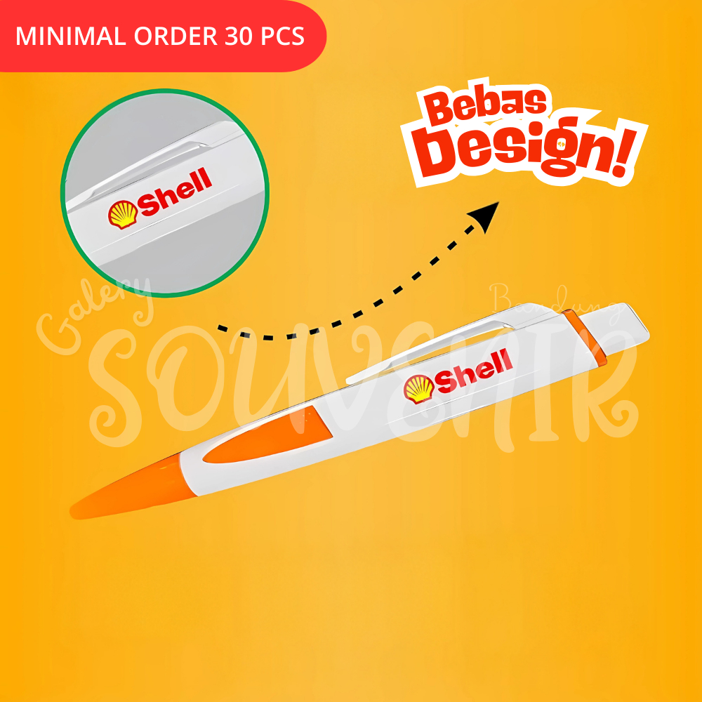 

Ballpoint bolpen pulpen pena Gepeng Custom Desain Stiker DTF UV Logo Nama Souvenir Acara Kantor Seminar