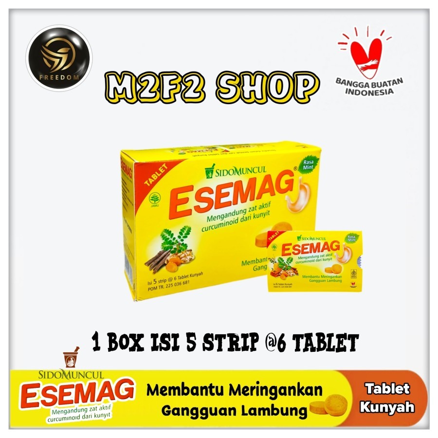 

Sido Muncul ESEMAG Tablet Kunyah Obat Sakit Maag Lambung Rasa Mint - Kemasan 1 Box