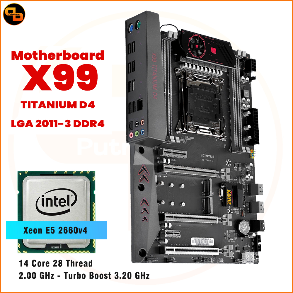Motherboard x99 Titanium D4 Plus LGA 2011-3 Mobo DDR4