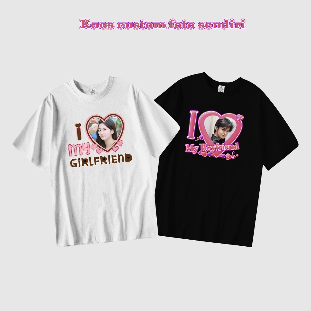 Kaos custom nama i love my boyfriend