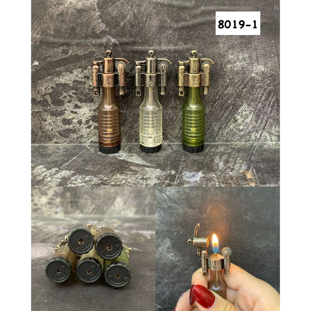 KOREK API JADUL UNIK ISI ULANG GAS TRANSPARAN API RODA MODEL API LILIN 8019-1