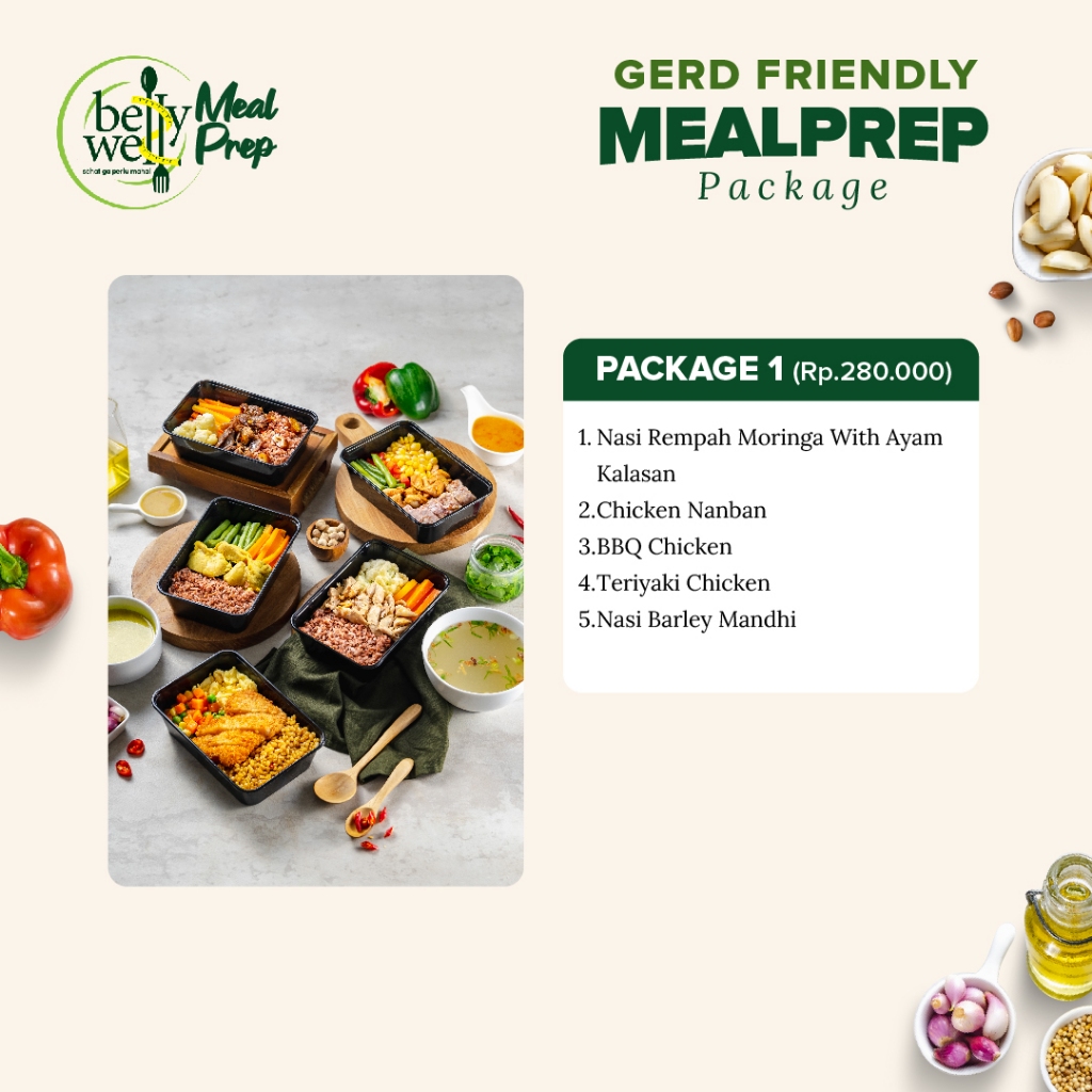 

GERD FRIENDLY MEALPREP PACKAGES (JADETABEK DELIVERY)