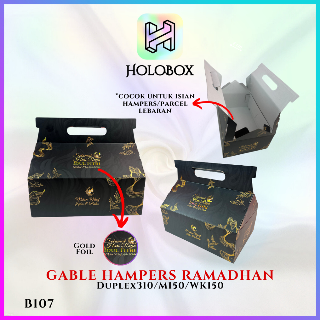 

Box Hampers Lebaran / Box Kado Packaging Idul Fitri / Kotak Gable Ramadan / B107