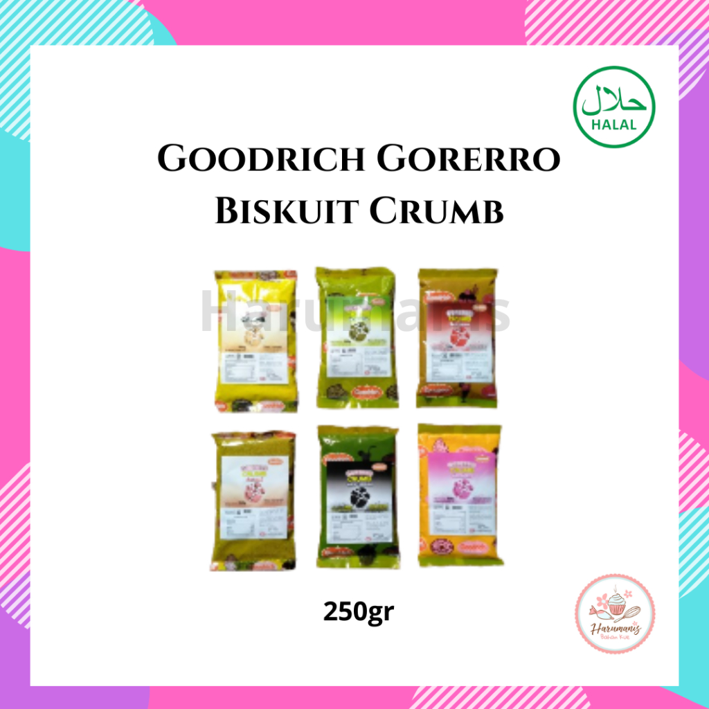 

Goodrich Gorerro Biskuit Crumb Crumble Topping Kemasan 250gr