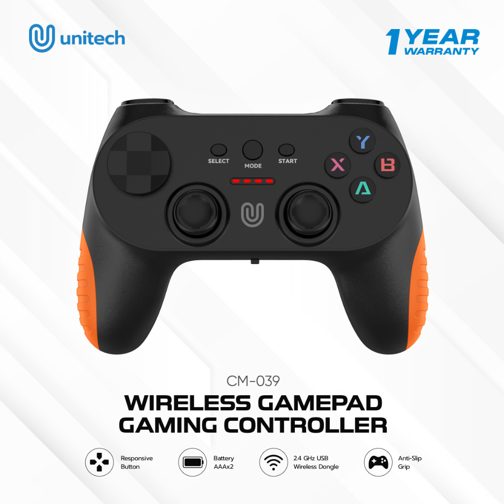 Unitech Gamepad Wireless 2.4G CM-039 untuk Android Tablet PS3 Laptop PC Joystick Game Pad Controller