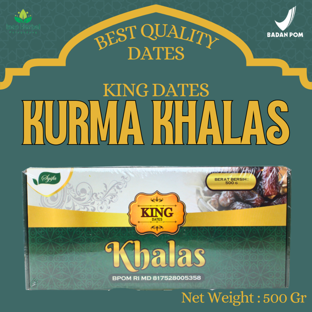 

King Dates | Kurma Khalas King 500 gr | Premium Dates | Kurma Premium Dalam Kemasan