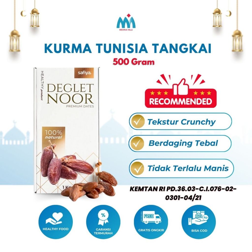 

Kurma Tangkai Tunisia 500 Gram Safiya | Kurma Tunisia Asli Kualitas Premium