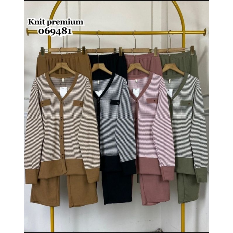 (DEWASA) 069481 setelan tunik knit premium