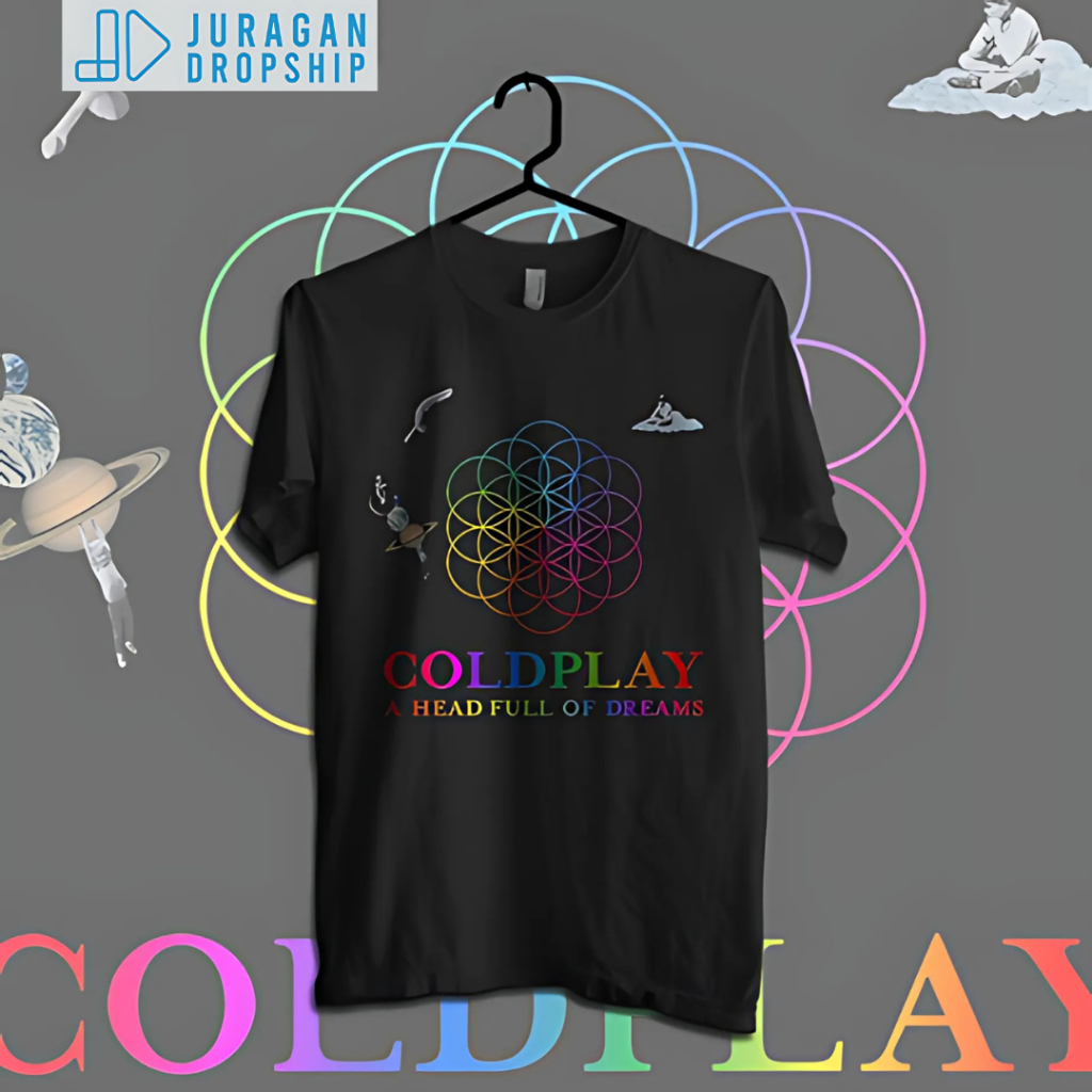 Kaos Pria Wanita Juragan Dropship Coldplay