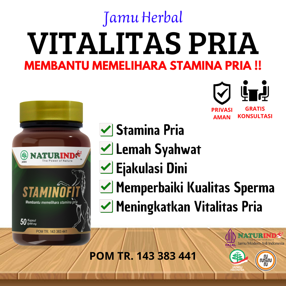 OBAT STAMINA PRIA WANITA STAMINA TUBUH DAYA TAHAN TUBUH DEWASA HERBAL STAMINOFIT NATURINDO