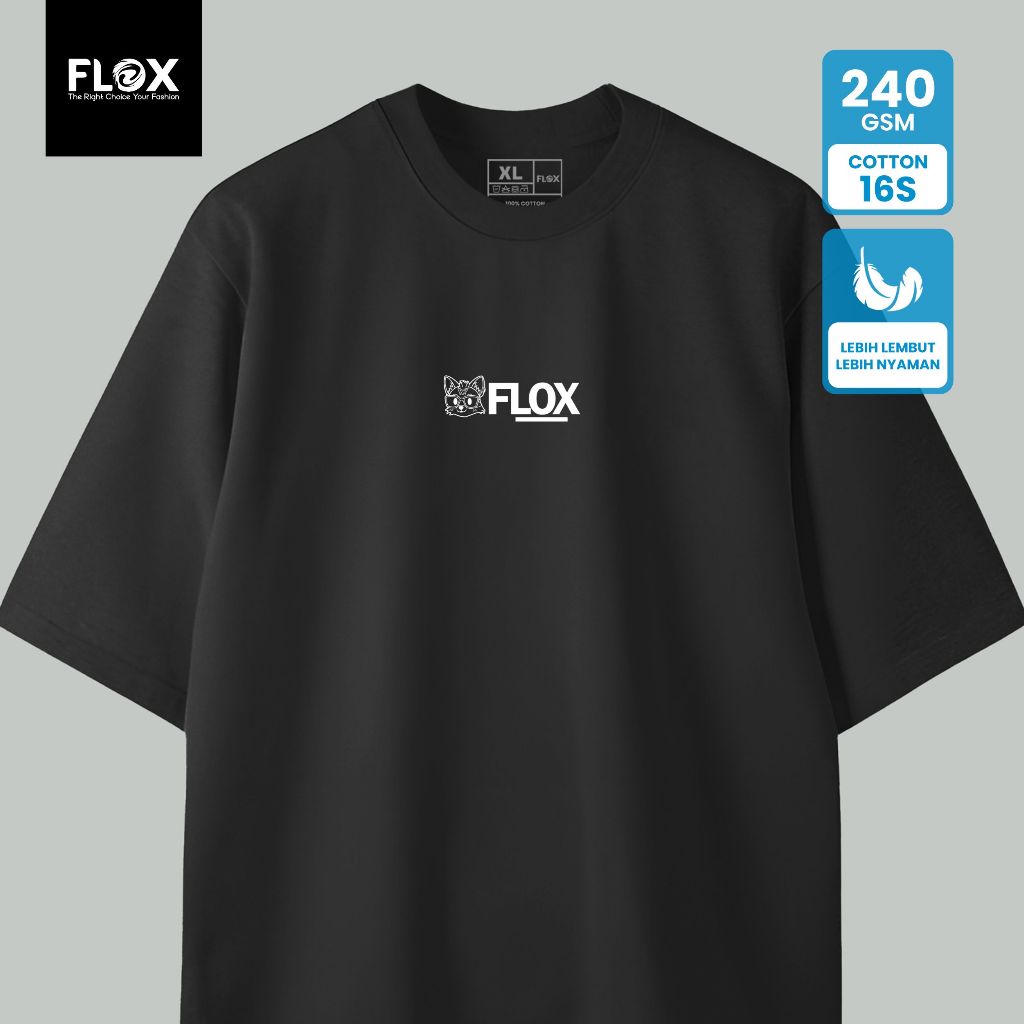 FLOX Kaos Oversize Pria - Kaos Boxy Pria - Baju Oversize Pria Flox Cool FBS 4