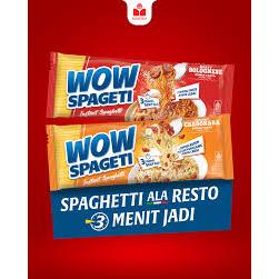 

WOW Spaghetti Bolognese Carbonara / Mie Wow Spageti 88gr Mie Instan WOW Spageti