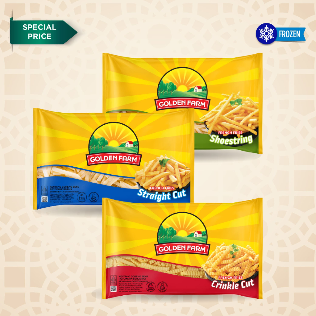 

PROMO SPECIAL PRICE GOLDENFARM FRENCH FRIES 1 KG