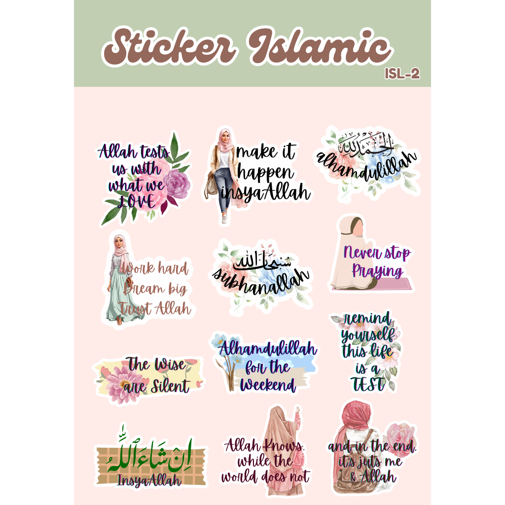 

Sticker ISLAMIC Muslim Deco DIY Planner BUJO Vintage Cute Stiker Scrapbook Retro