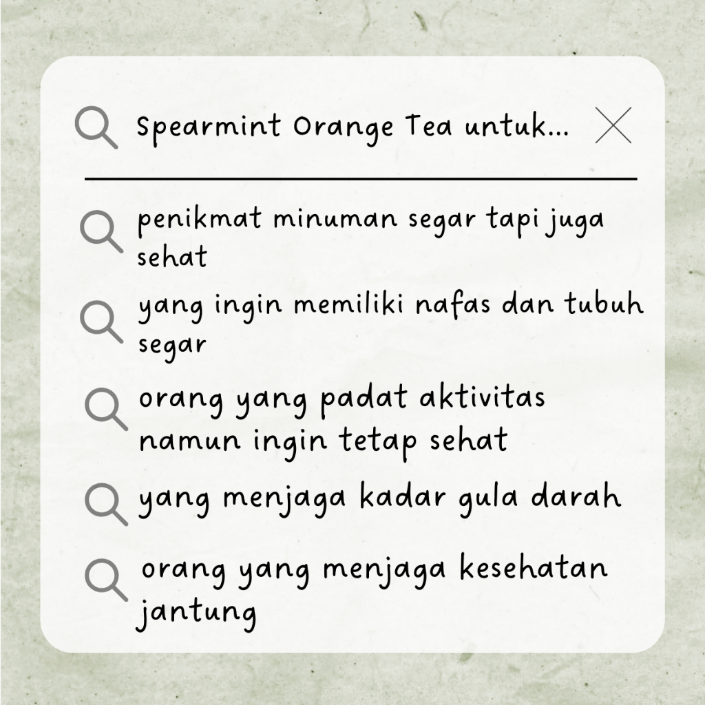 

RB22 RAW TISANE Spearmint Orange Tea : Teh Celup Daun Spearmint & Buah Jeruk Orange Isi 30 Tea Bag