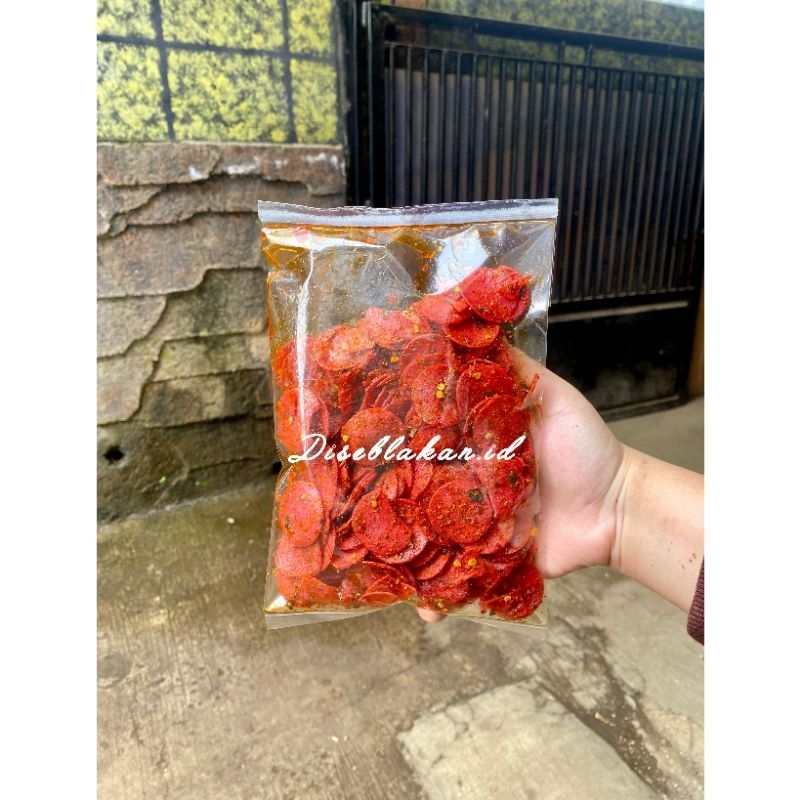 

Sosreng sosis goreng pedas daun jeruk kemasan 200gram