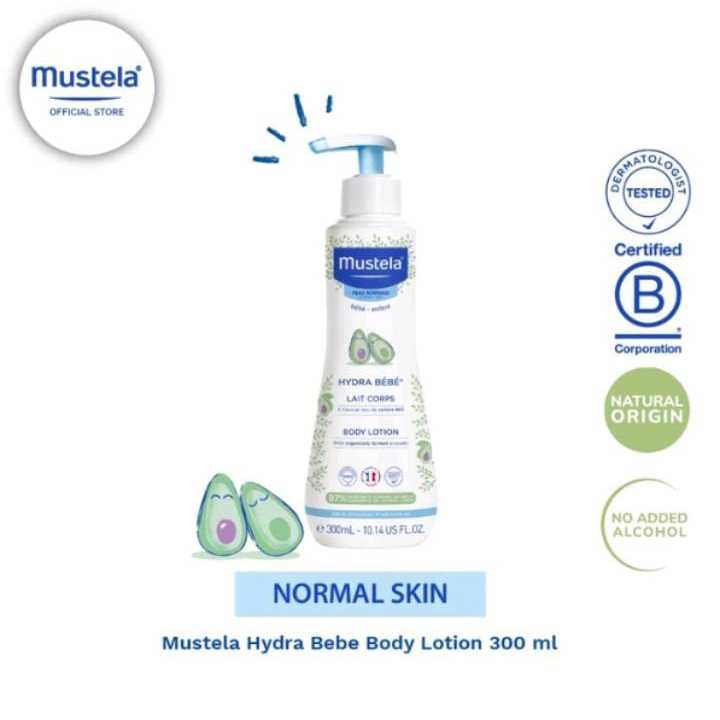 Mustela Hydra bebe Body lotion 300 ml |  Body Lotion Bayi | lotion bayi | pelembab kulit bayi