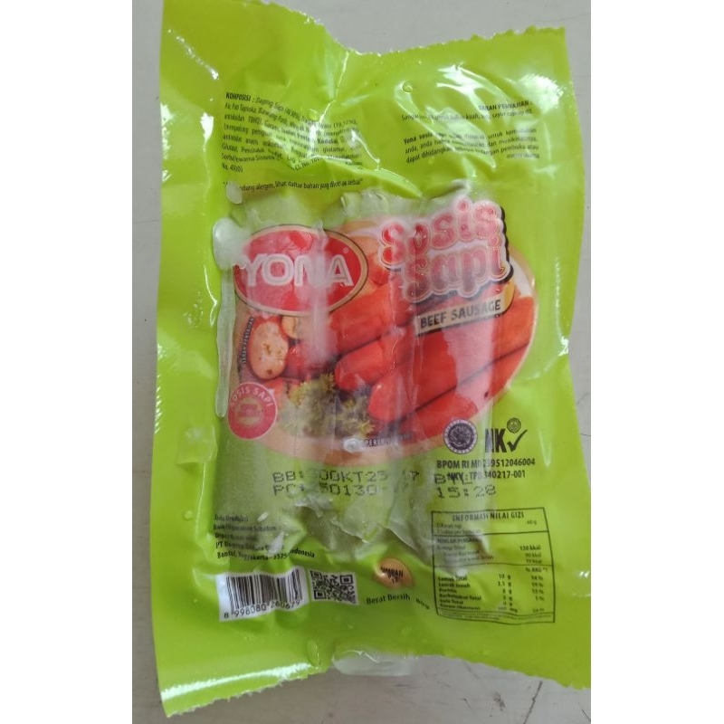 

yona sosis sapi isi 3pcs 80gr