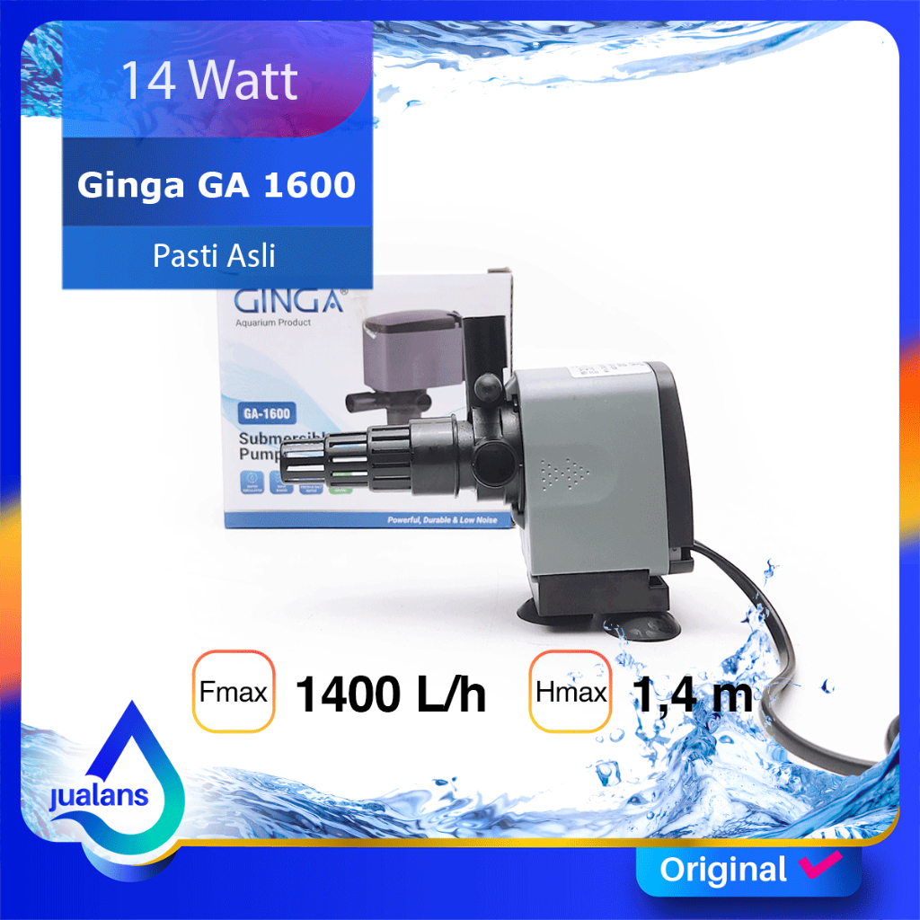 Kadung Tresno Ginga Ga 1600 Pompa Aquarium Kolam Koi 1400 Lh
