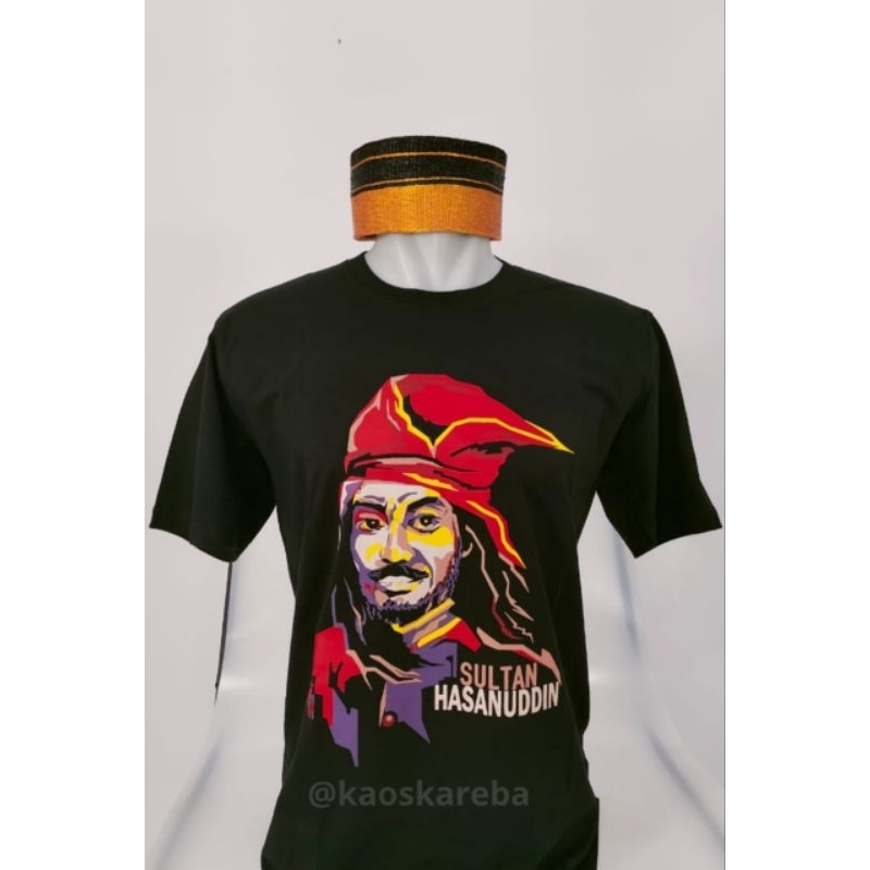 Kaos Kareba Oleh oleh Makassar Sultan Hasanuddin Badik Rotterdam