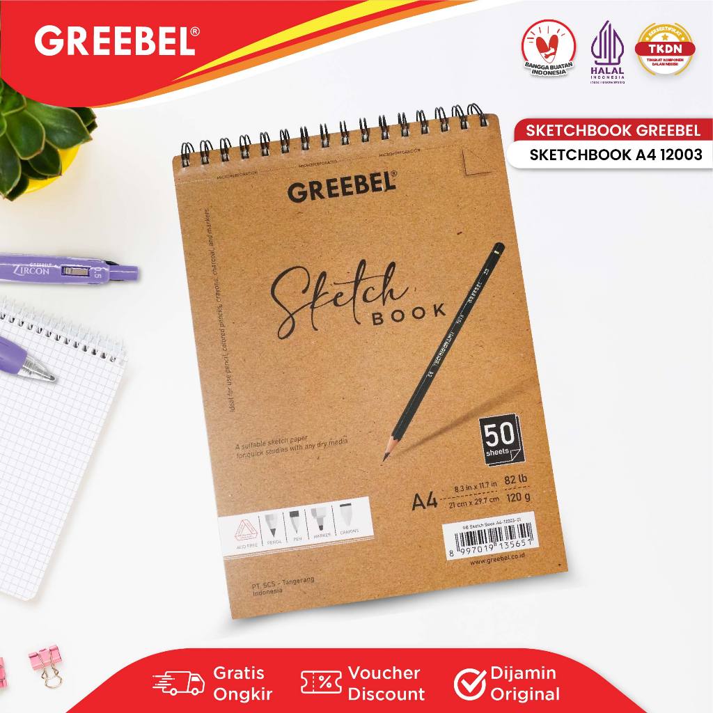 

HJK GREEBEL Sketch Book A4 / Buku Ganbar A4 / 12001/12002/2003