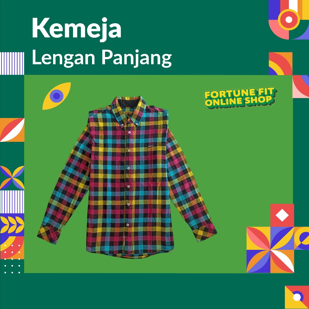 Kemeja Flannel Pria Premium Branded Lengan Panjang Second
