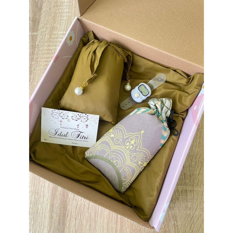 BESTPROMO SYALUNA - Hampers Mukena Dewasa Kado Mukenah Mewah 2 in 1 Gift Box