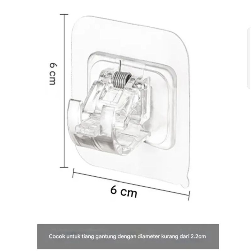 Kait Tiang Batang Untuk Gorden Kolong Dapur Simpel Kuat dan Tidak Perlu di Bor