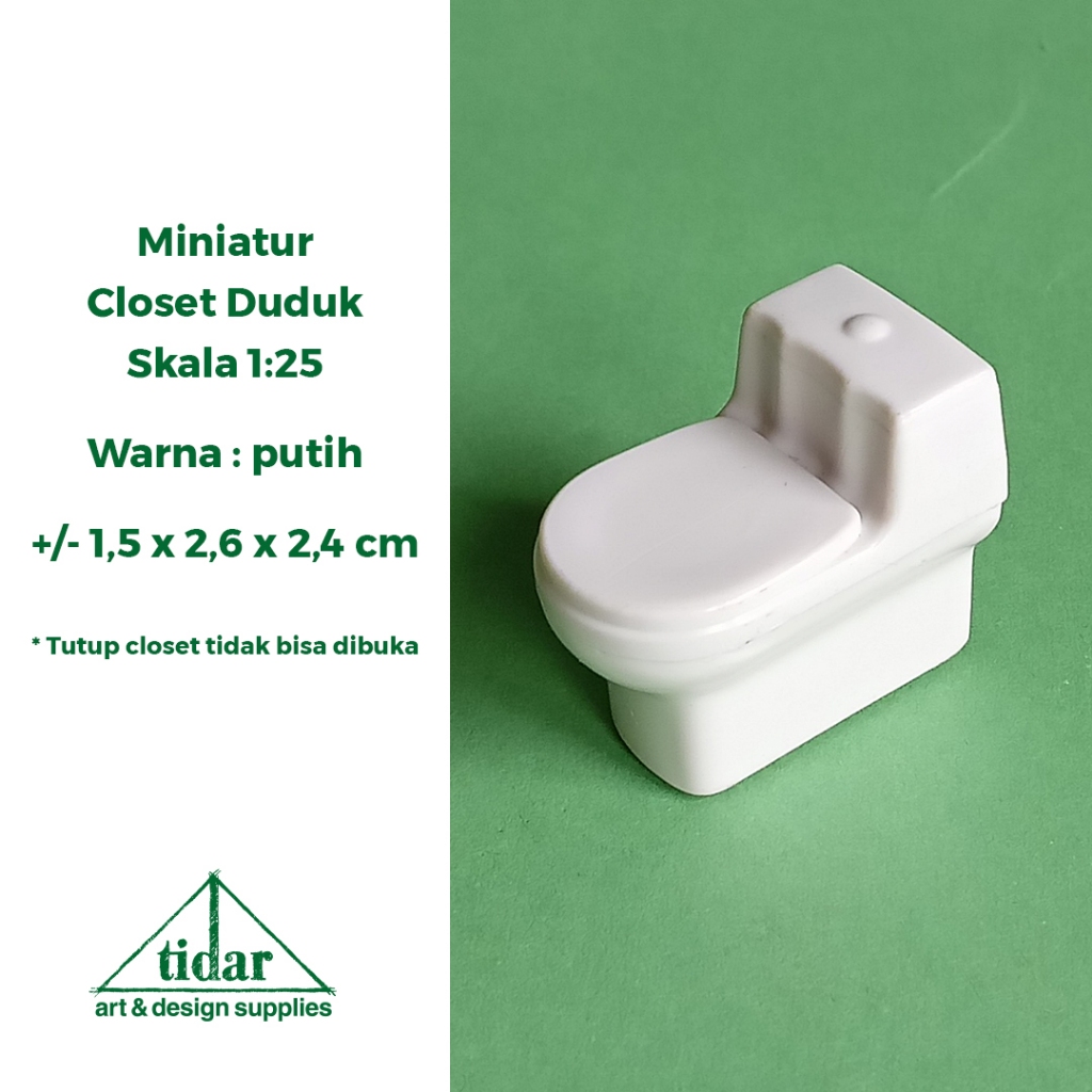 

[MR] BD - Miniatur Closet Duduk Skala 1:25 - Maket Kloset / Toilet / WC