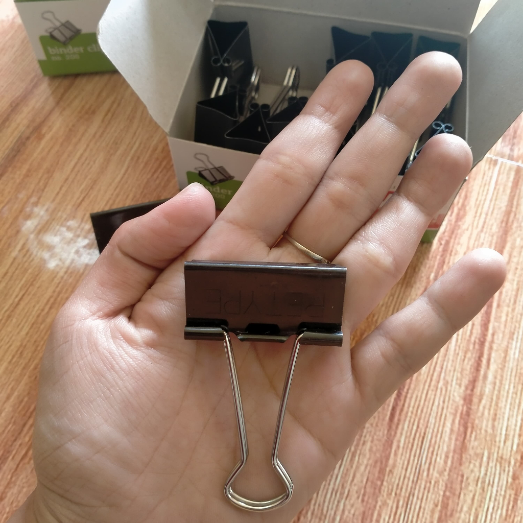 

1 biji Binder Clips no 200 RETYPE KLIP Penjepit Kertas MURAH