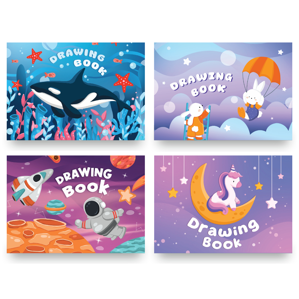 

Asaba Bandung - Doodle Dazz DRAWING BOOK A4 / BUKU GAMBAR [12 PCS] / Buku Gambar 1 Pack