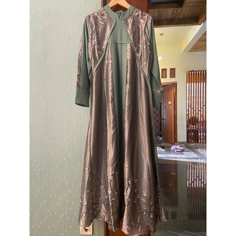 Gamis mewah Premium bahan dior silk kombinasi