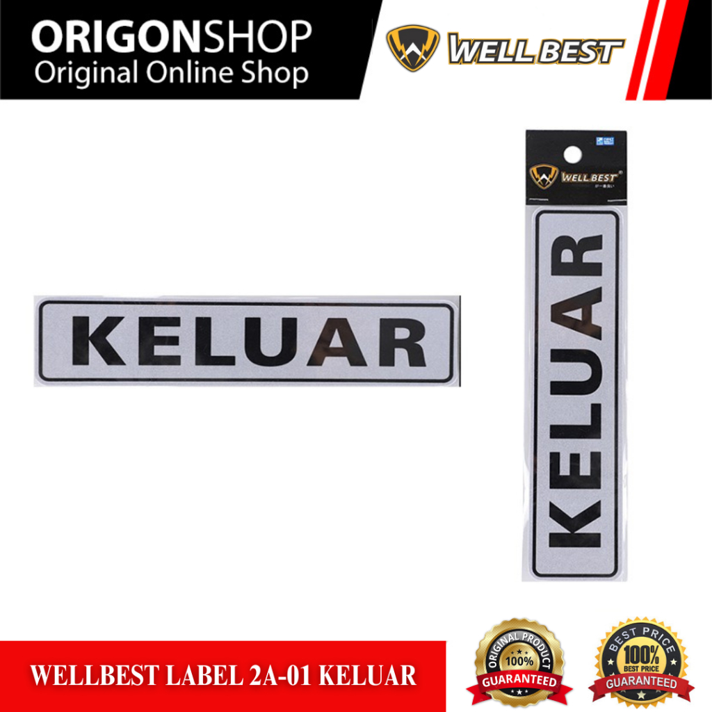 

WELLBEST Label 2A-01 Keluar 46x194mm / Label Tempelan Pintu