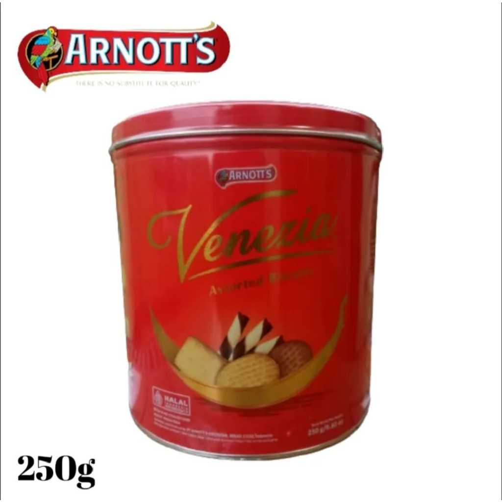 

Arnott's Venezia assorted biscuits kemasan kaleng 250gr