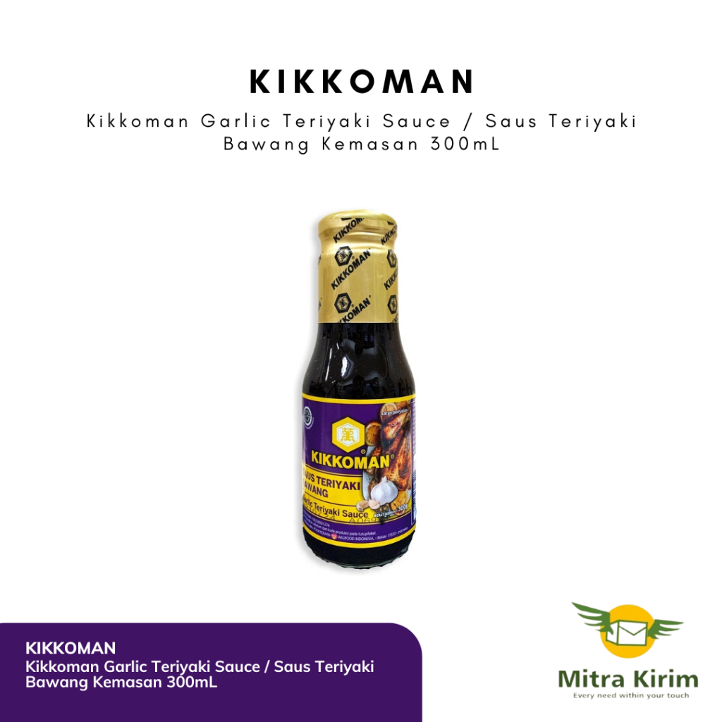 

Kikkoman Saus Teriyaki Bawang / Garlic Teriyaki Sauce Kemasan 300g