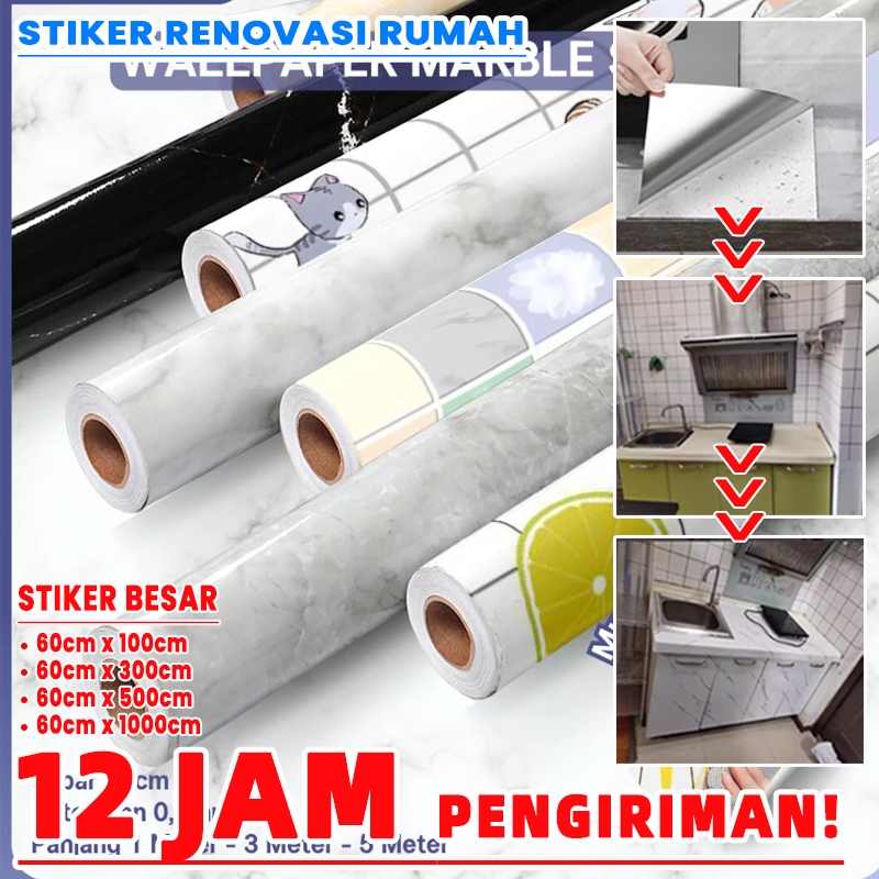 【kami】stiker wallpaper dapur wallpaper meja dapur walpeper dinding dapur wallpaper dapur anti minyak