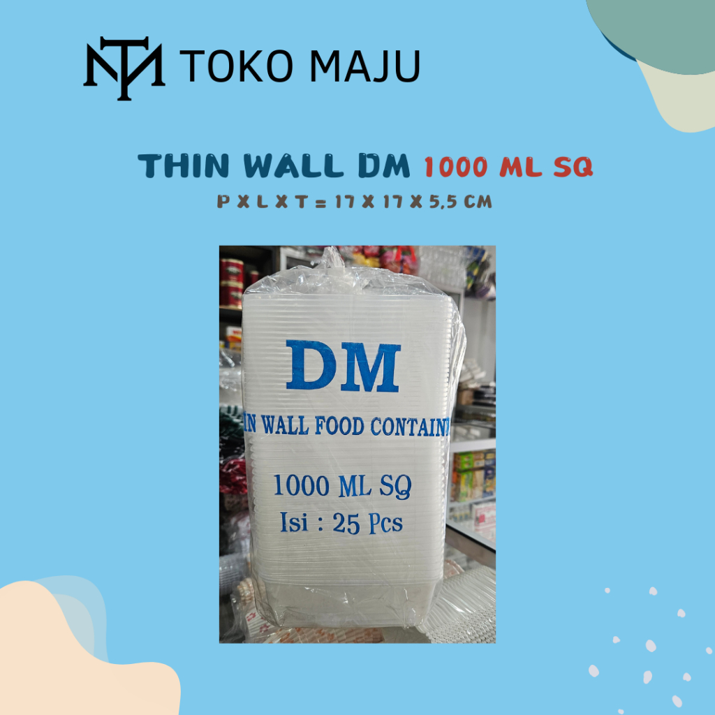 Thinwall DM Ukuran 1000 ml SQ // 1500 mL SQ // 2000 ml SQ // 3000 ml SQ // 3600 ml SQ