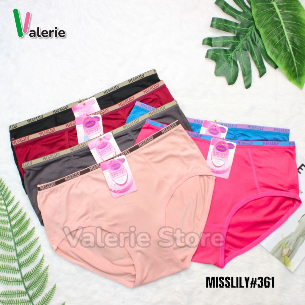 (12Pcs) CELANA DALAM WANITA MISSLILY 361 / CD PEREMPUAN MISSLILY WARNA TERANG