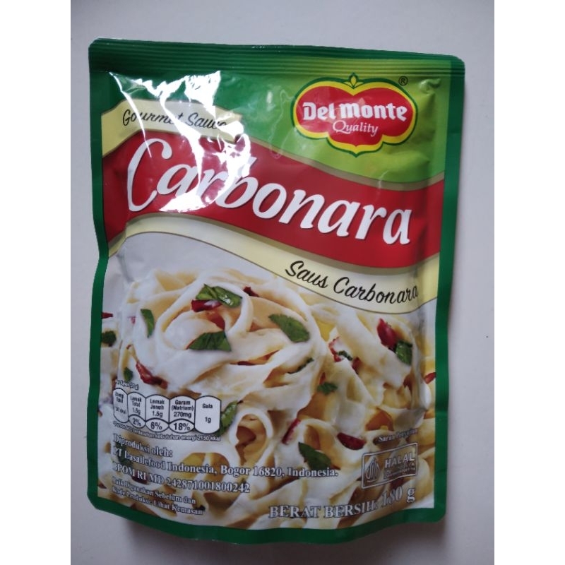 

Delmonte Carbonara Sauce Carbonara Ori Kemasan 180 Gram
