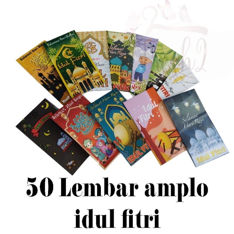 

50 LEMBAR AMPLOP IDUL FITRI PANJANG / AMPLOP LEBARAN / ANGPAO IDUL FITRI