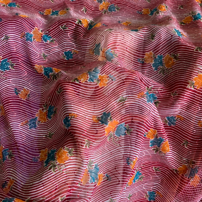 kain silk line motif - kain satin sifon antik - kain sifon silk motif - kain silk citru motif